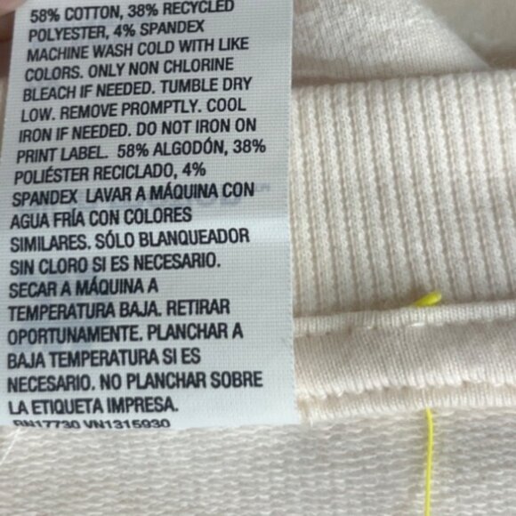 All In Motion French Terry Sweatshirt Womens 2X Ivory New - Picture 7 of 9